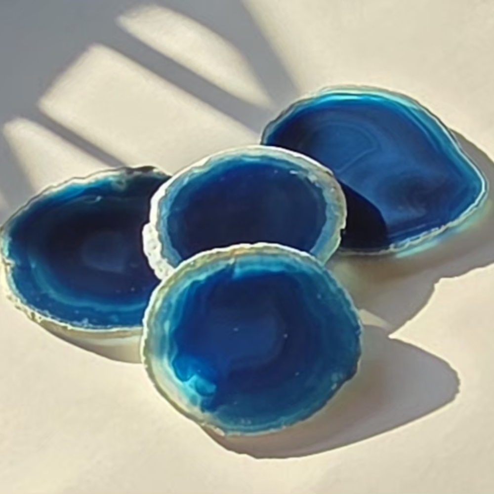 Blue Agate coaster set of 4 hand crafted drinkware accessories